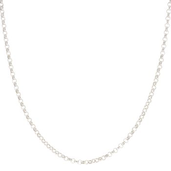 9ct White Gold Belcher Chain 24"