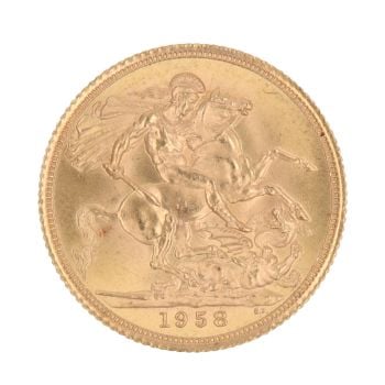 1958 Elizabeth II Full Sovereign Coin