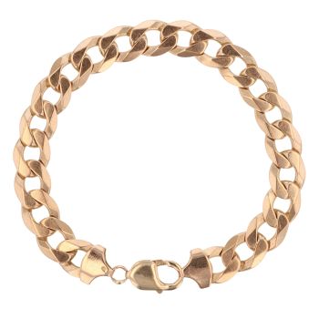 9ct Yellow Gold Curb Bracelet 9.5"