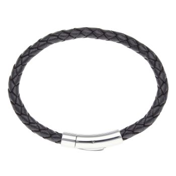 Unique & Co Black Leather Bracelet