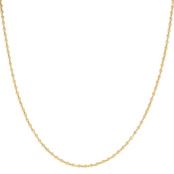22ct Yellow Gold Diamond Cut Knitted Bead Chain 18"