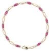 9ct Yellow Gold 0.20ct Brilliant Cut Diamond And Ruby Bracelet 7.5"
