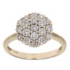 9ct Yellow Gold 1.00ct Brilliant Cut Diamond Cluster Ring