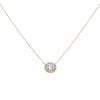 Gold Plated Silver Cubic Zirconia Cluster Pendant And Chain 18"