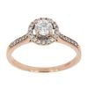 18ct Rose Gold 0.65ct Diamond Halo Ring