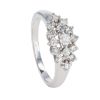 9ct White Gold Diamond Cluster Ring by Anya Belle