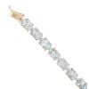 9ct Yellow Gold Blue Topaz Bracelet 7"