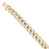 14ct Yellow Gold Monaco Curb Classic Plain Lock Bracelet 8.5"