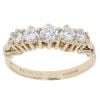 9ct Yellow Gold Cubic Zirconia Five Stone Ring