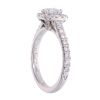 14ct White Gold 0.81ct Princess and Brilliant Cut Diamond Cluster Ring