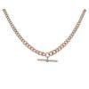 9ct Rose Gold Graduated Albert T-Bar Chain 18"