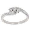 18ct White Gold 0.25ct Brilliant Cut Diamond Trilogy Ring