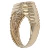 9ct Yellow Gold Cubic Zirconia Patterned Signet Ring