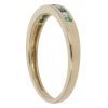 14ct Yellow Gold Emerald and 0.10ct Diamond Half Eternity Ring