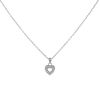 Silver Cubic Zirconia Heart Pendant and Chain 18" by Icesia