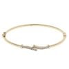 9ct Yellow Gold Cubic Zirconia Hinged Bangle