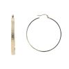 14ct Yellow Gold Greek Key Hoop Earrings