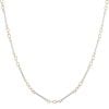 9ct Yellow And White Gold Fancy Bar Link Chain 18"