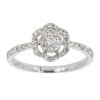 9ct White Gold 0.45cts Diamond Flower Cluster Ring by Anya Belle