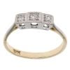18ct Yellow Gold 0.10ct Diamond Trilogy Ring
