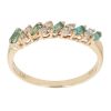 18ct Yellow Gold 0.10ct Diamond and Emerald Dress Ring