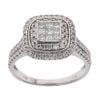 18ct White Gold 1.00ct Diamond Cluster Ring