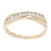 9ct Yellow Gold Cubic Zirconia Crossover Ring