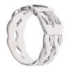 Silver Patterned Buckle Ring By Icesia