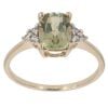 9ct Yellow Gold 0.05ct Diamond And Peridot Ring