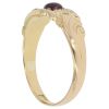18ct Yellow Gold 0.05ct Diamond and Ruby Ring