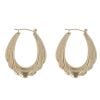 9ct Yellow Gold Patterned Creole Earrings
