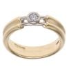 18ct Yellow And White Gold Cubic Zirconia Single Stone Ring
