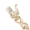 9ct Yellow White and Rose Gold Fancy Bracelet 6.5"