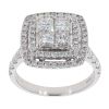 18ct White Gold 2.00ct Diamond Cluster Ring