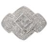9ct White Gold 1.00ct Princess And Brilliant Cut Diamond Cluster Ring