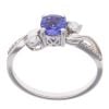 9ct White Gold 0.25ct Diamond And Tanzanite Ring