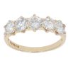 9ct Yellow Gold Cubic Zirconia Five Stone Ring