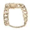 9ct Yellow Gold Curb Bark ID Bracelet 8.5"
