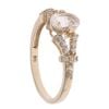 9ct Yellow Gold Cubic Zirconia and Morganite Ring
