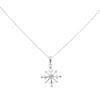 9ct White Gold Snowflake Pendant And Chain