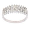 18ct White Gold 0.30ct Brilliant and Baguette Cut Diamond Cluster Ring