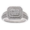 18ct White Gold 0.95ct Diamond Cluster Vera Wang Ring