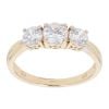 9ct Yellow Gold Three Stone Cubic Zirconia Ring