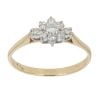 18ct Yellow Gold 0.33ct Diamond Cluster Ring