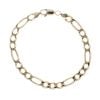 9ct Yellow Gold Figaro Bracelet 9"