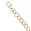 9ct Yellow Gold Cubic Zirconia Boxing Glove Belcher Bracelet 6.5"