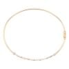 9ct Yellow and White Gold Cubic Zirconia Wave Hinged Bangle