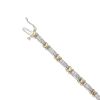 9ct Yellow And White Gold 0.25ct Brilliant Cut Diamond Bracelet 7"