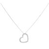 9ct White Gold Cubic Zirconia Heart Pendant And Chain 16"