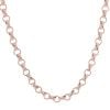 9ct Rose Gold Patterned And Plain Fancy Chain 22"